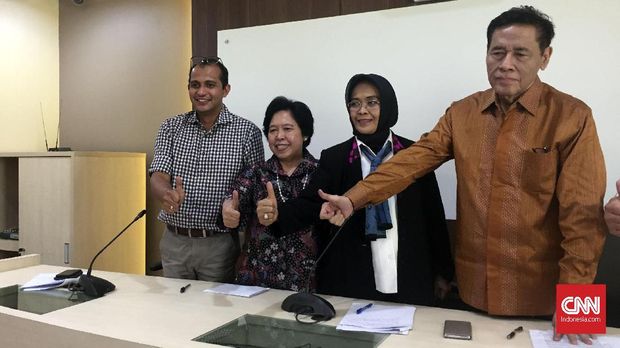 Tim Panitia Kerja Pemerintah Rancangan Kitab Undang-Undang Hukum Pidana (RKUHP), Prof Eddy OS, Prof Hakristuti Harkrisnowo, Prof Enny Nurbaningsih, dan Prof Muladi.