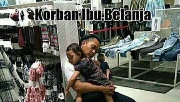 Potret Viral Kemalangan Pria Temani Wanita Belanja
