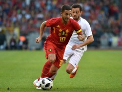 Eden Hazard adalah nyawa dalam permainan timnas Belgia. Pemain Chelsea itu pun akan didapuk sebagai kapten tim. (Foto: Eric Vidal/Reuters)