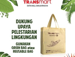 Transmart Ajak Konsumen Bawa Tas Belanja Sendiri di Gerai Banjarmasin
