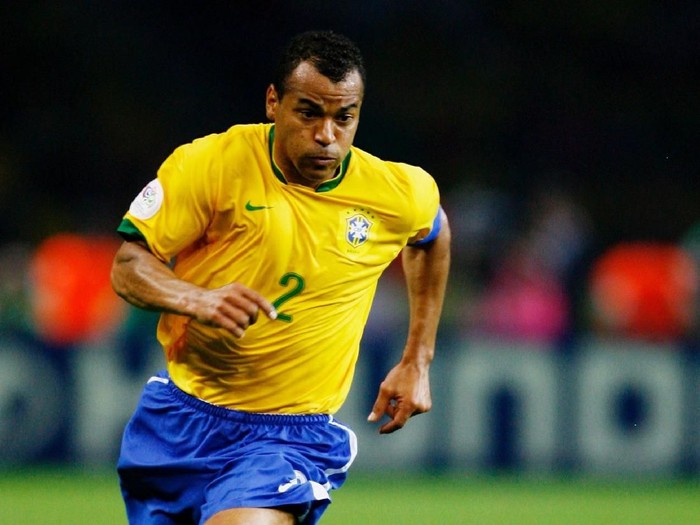 BERLIN - JUNE 13: Cafu of Brazil runs with the ball during the FIFA World Cup Germany 2006 Group F match between Brazil and Croatia played at the Olympic Stadium on June 13, 2006 in Berlin, Germany. (Photo by Shaun Botterill /Getty Images)