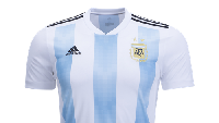 Dan Grup D akan diisi Argentina, Islandia, Nigeria, Kroasia. Ini adalah jersey yang bakal digunakan Argentina, runner up Piala Dunia 2014. (Foto: internet)