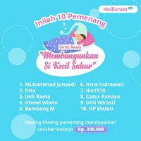 Pemenang 'Cerita Bunda Ramadan: Cara Bangunkan Anak Sahur'