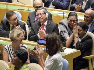 Foto: Ekspresi Syukur Menlu saat Indonesia Jadi Anggota DK PBB