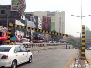 Ditabrak Truk, Portal Pembatas Tinggi di Underpass Tanah Abang Rusak Lagi