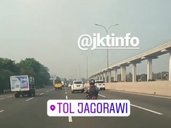 Video: Pengendara Motor Bercelana Loreng Masuk Tol