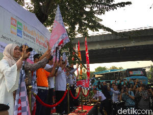 Menhub Budi Karya Sumadi Lepas Ribuan Pemudik Honda