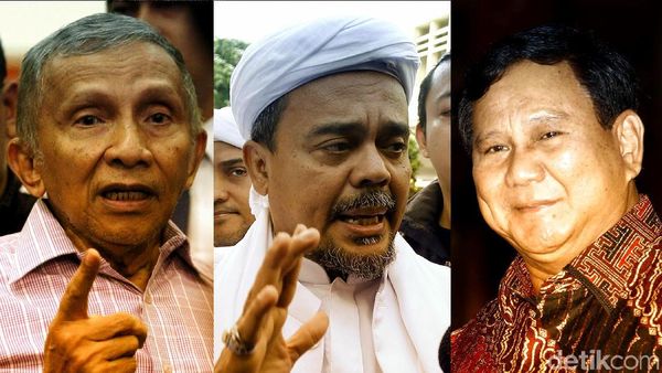 Kandidat Lawan Jokowi: Prabowo, Habib Rizieq Hingga Amien Rais
