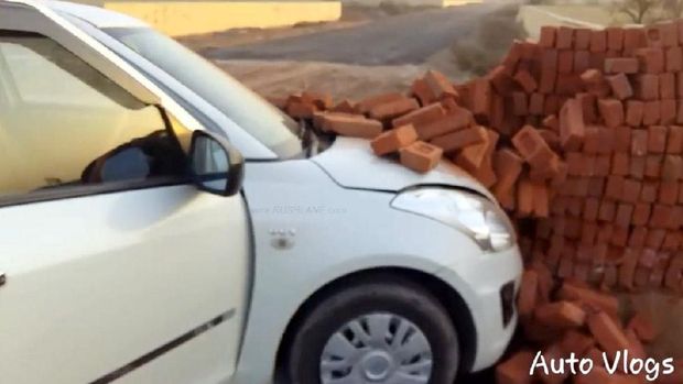 Swift sengaja ditabrakan ke tembok demi asuransi