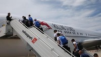 Skuat Argentina telah betolak dari Barcelona menuju Rusia, Sabtu (09/6/2018) waktu setempat, untuk mengikuti Piala Dunia 2018. (Foto: Twitter @argentina)