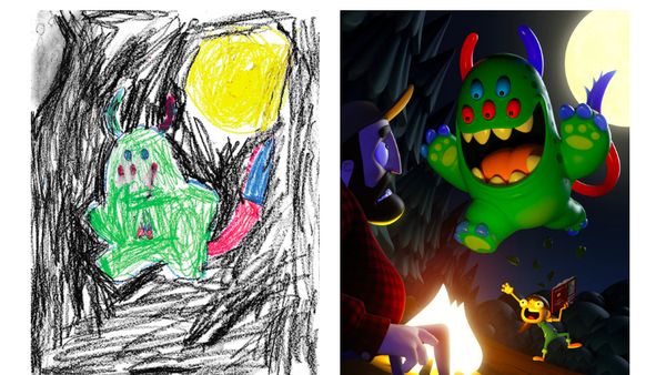 Keren! Ketika Monster Imajinasi Anak Diolah Desainer Grafis