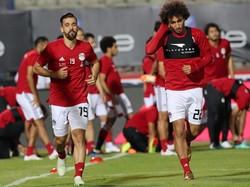 Salah mulai bergabung dengan Timnas Mesir saat menggelar sesi latihan terakhir sebelum berangkat ke Rusia. (REUTERS/Mohamed Abd El Ghany)