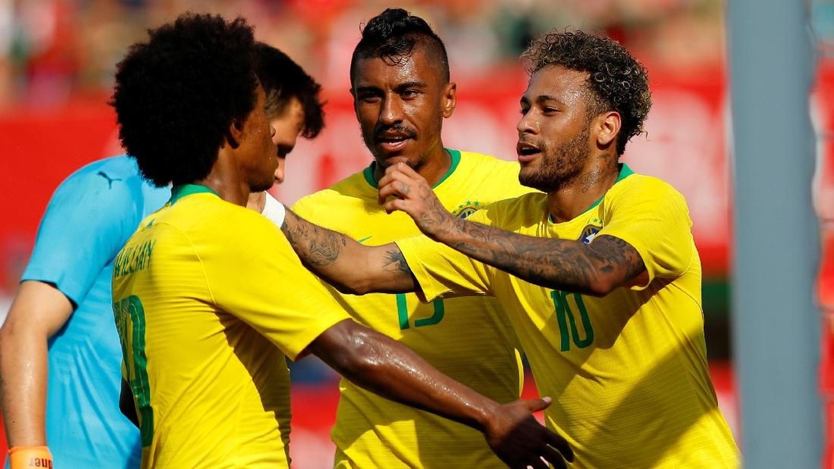 Timnas Brasil akan menghadapi Swiss pada laga perdananya di Piala Dunia 2018. Diunggulkan, Selecao juga punya kans bakal terpeleset. (Foto: Leonhard Foeger/Reuters)