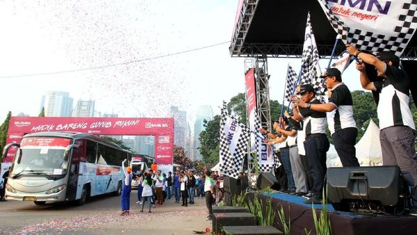 200 Bus Mudik Gratis BRI Diberangkatkan