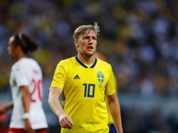 20. Emil Forsberg adalah gelandang serang Swedia. Dia diperkirakan punya nilai transfer yang mencapai 25 juta euro dan paling mahal di tim nasional negaranya. (Foto: Petter Nilsson/Ombrello/Getty Images)