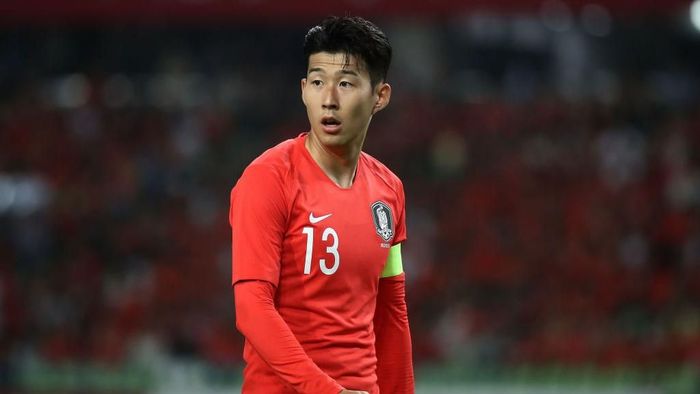 Heung-min Son DAEGU, South Korea - MAY 28: Son Heung-Min of South Korea in action during the international friendly match between South Korea and Honduras at Daegu World Cup Stadium on May 28, 2018 in Daegu, South Korea. (Photo by Chung Sung-Jun/Getty Images)