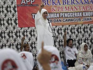 Didukung Pedagang Pajalih ,Khofifah Komitmen Perbaiki Irigasi