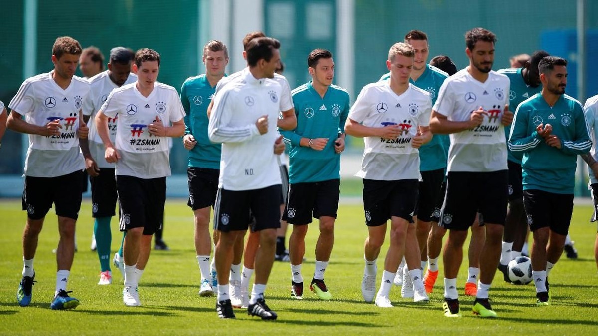 Jadwal Piala Dunia 2018 hari ini di antaranya menyajikan Jerman vs Meksiko dan Brasil vs Swiss (REUTERS/Axel Schmidt)
