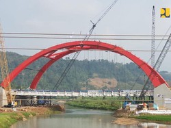 Jembatan Tol Kali Kuto yang Girdernya Ambruk Proyek Waskita Karya