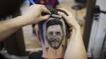 Tato Rambut Berwajah Messi Kreasi Tukang Cukur Serbia