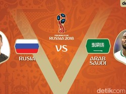 Live Report: Piala Dunia 2018 Rusia vs Arab Saudi