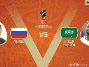 Live Report: Piala Dunia 2018 Rusia vs Arab Saudi Live Report: Piala Dunia 2018 Rusia vs Arab Saudi