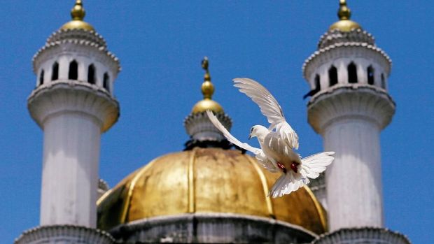 Ilustrasi menara masjid.