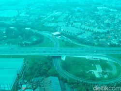 Pantauan Udara H-1 Lebaran, Tol Tangerang-Serang Lancar