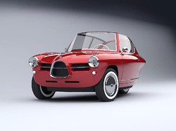 Lucu, Ini Mobil Listrik 3 Roda Bermuka Klasik