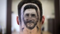 Tato Rambut Berwajah Messi Kreasi Tukang Cukur Serbia