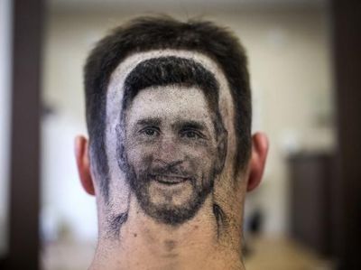 Tato Rambut Berwajah Messi Kreasi Tukang Cukur Serbia