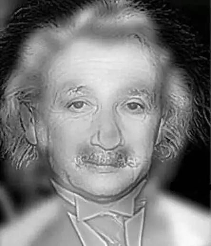 Siapa yang kamu lihat di gambar? Orang yang tidak memiliki rabun jauh akan melihat sosok Einstein, sedangkan orang dengan mata minus akan melihat Marilyn Monroe. (Foto: Looker)Â 