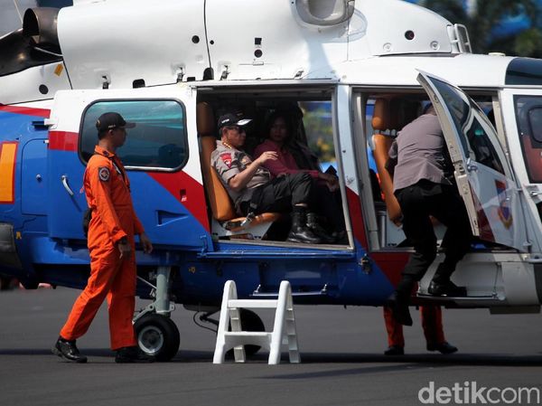 Kapolri Pantau Arus Mudik Lewat Heli