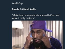 Di laga persahabatan, Rusia kerap kalah dari lawannya. Ada yang beranggapan itu menjadi taktik Rusia agar bisa mengejutkan lawannya di Piala Dunia 2018. Ada-ada saja. (Foto: Twitter @omoissy)