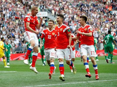 Pesta Lima Gol Rusia ke Gawang Arab Saudi