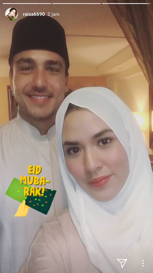 Jangan Iri! Mesranya Raisa dan Hamish Daud saat Lebaran