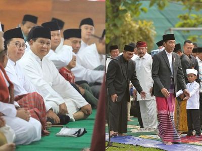 Melihat Lagi Momen Lebaran Para Tokoh: Jokowi hingga Prabowo