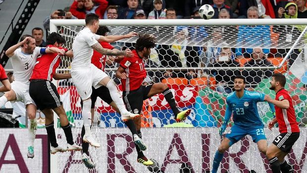Mesir kalah 0-1 dari Uruguay di laga pertama.