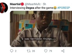 Dan mungkin saja penampilan buruk saat melawan Portugal akan membuat De Gea trauma. (Foto: Twitter @MaarMUFC)