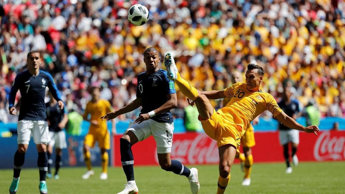 Prancis berimbang 0-0 dengan Australia di babak pertama. (Foto: Toru Hanai/Reuters)