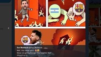 Messi tak bisa menjadi Mesias seperti untuk Barcelona di timnas Argentina. Begini gambarannya. (Foto: dok.Twitter)