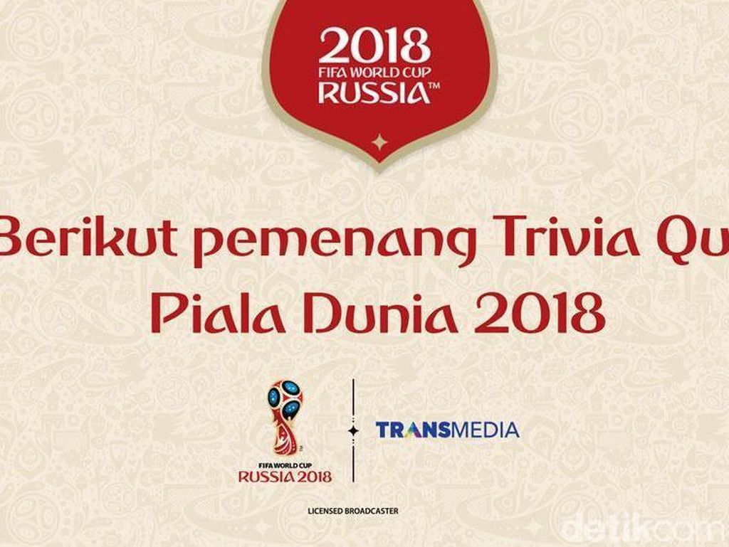Daftar Pemenang Trivia Quiz Piala Dunia 2018 Daftar Pemenang Trivia Quiz Piala Dunia 2018