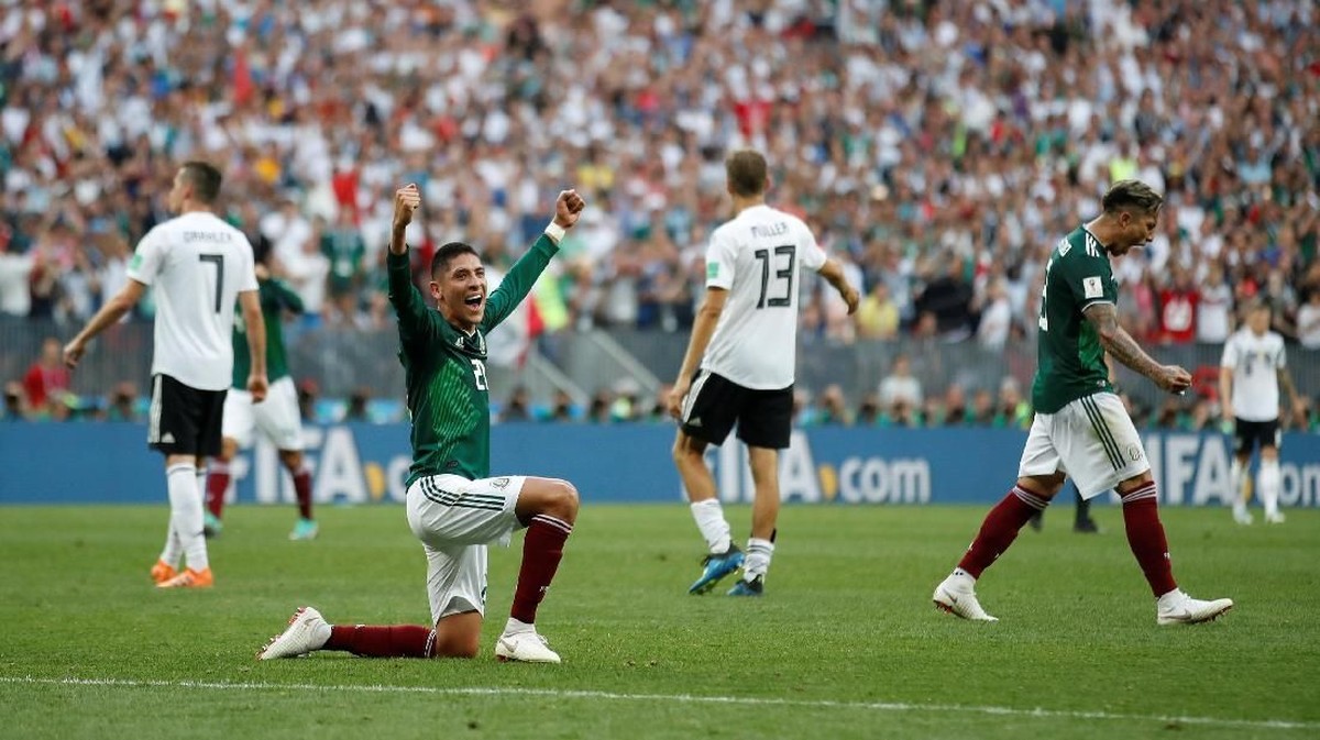Timnas Jerman kalah 0-1 dari Meksiko di laga Grup F Piala Dunia 2018. (Foto: Carl Recine/Reuters)
