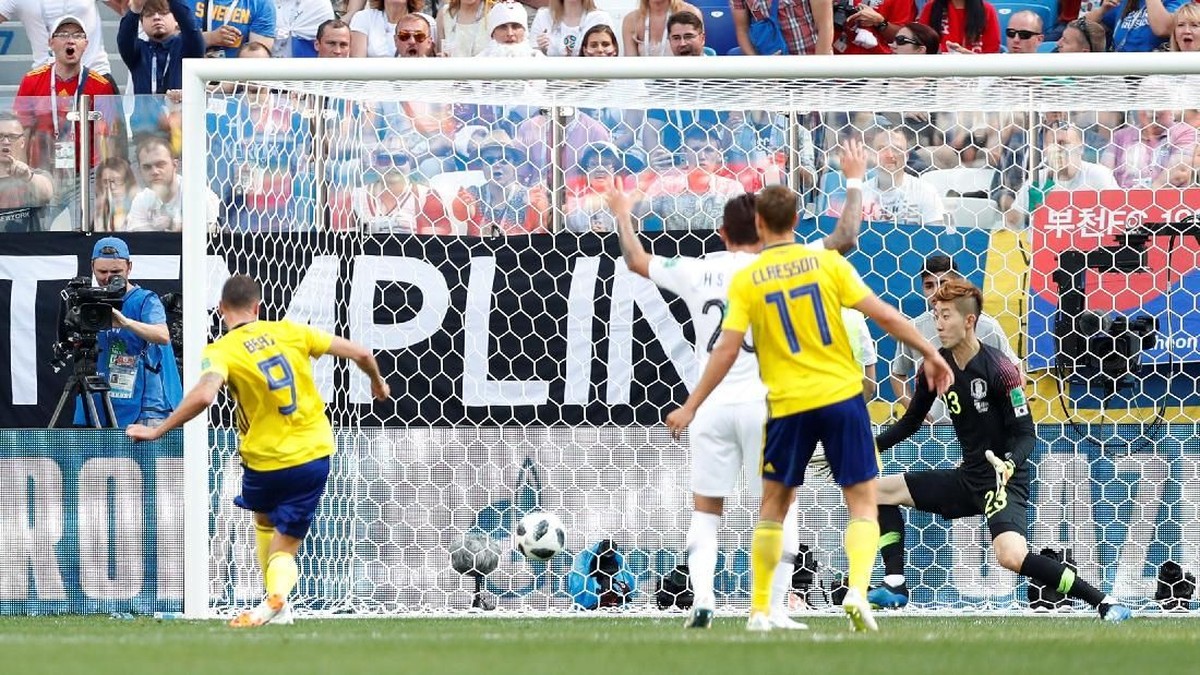 Swedia berimbang 0-0 dengan Korea Selatan di babak pertama. (Foto: Matthew Childs/Reuters)