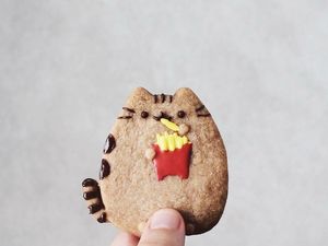 Gemas! 10 Pusheen Cookie Ini Sedang Makan Ramen hingga French Fries