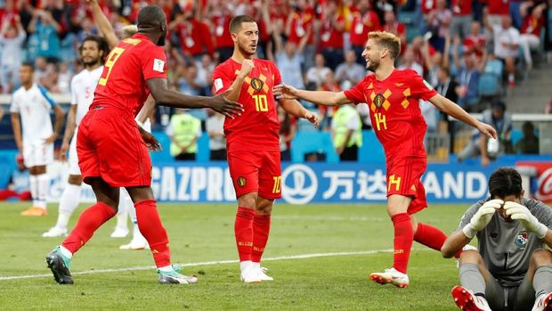 Romelu Lukaku jadi ujung tombang timnas Belgia.