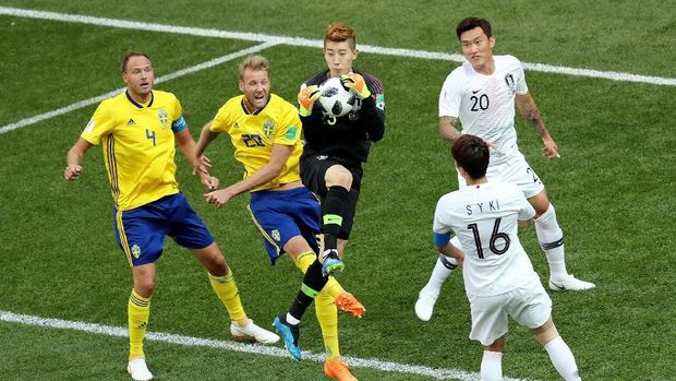 Swedia Ditahan Imbang Korea Selatan di Babak Pertama