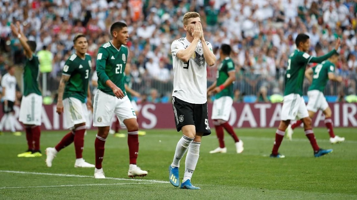 Timo Werner menyebut-nyebut Spanyol setelah Jerman dikalahkan Meksiko dalam laga pertamanya di Piala Dunia 2018 (Foto: Carl Recine/Reuters)