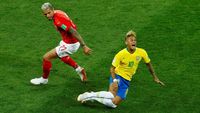 Brasil vs Swiss: Neymar vs 10 Pelanggaran Pemain Lawan