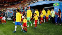 Brasil menghadapi Swiss pada pertandingan pertamanya di Grup E Piala Dunia 2018 yang digelar di Rostov Arena, Rostov-on-Don, Senin (18/6/2018). Foto: Darren Staples/Reuters